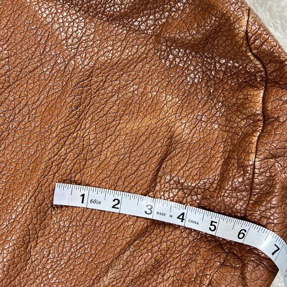 Roxy oversized large brown leather hobo tote bag purse - Picture 6 of 12